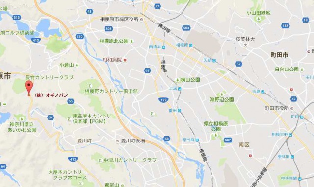 オギノパン周辺地図