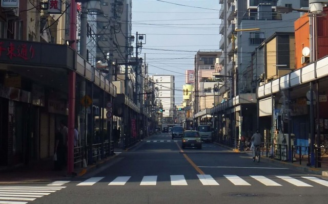 製菓川喜多周辺の千束通り商店街