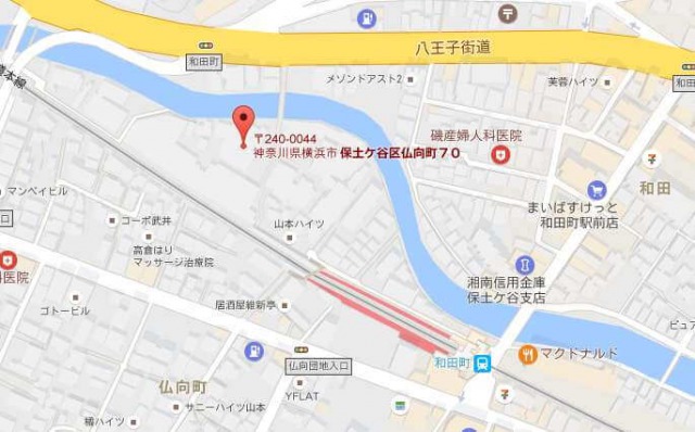 日本ウインナー工場直売所周辺地図