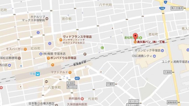 髙久製パン周辺地図