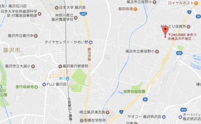 宝製菓横浜工場周辺地図