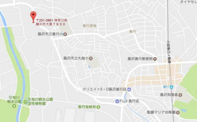 宝製菓藤沢工場周辺地図