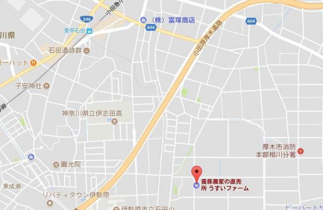 うすいファーム周辺地図